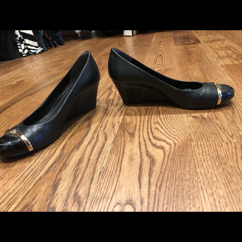 Tory Burch Black Wedges
